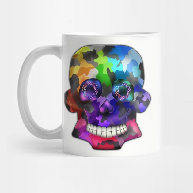 Skull - Rainbow Camo by cherubi19